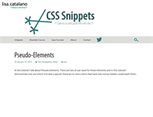 Tablet Screenshot of css-snippets.com